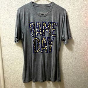Blue and Leopard Game Day Tee